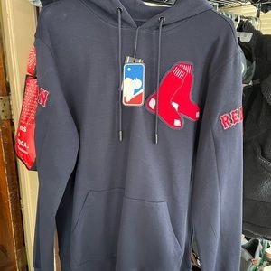 Boston Red Sox sweatshirt with hood.